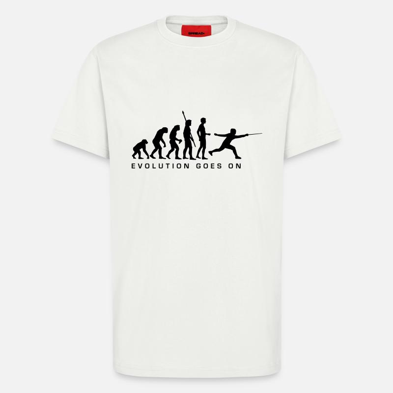 evolution_fechter_d - T-shirt bio décontracté fabriqué en UE - OFF WHITE