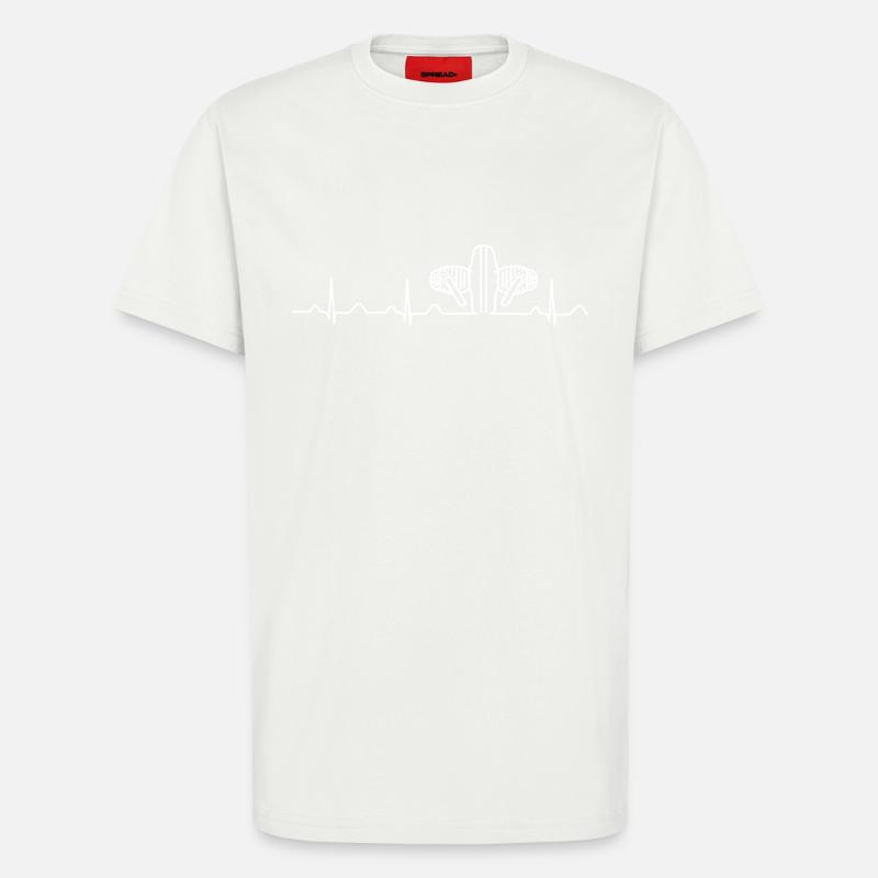 Heartbeat Boxermotor weiß - T-Shirt - made by SPREAD - OFF WHITE