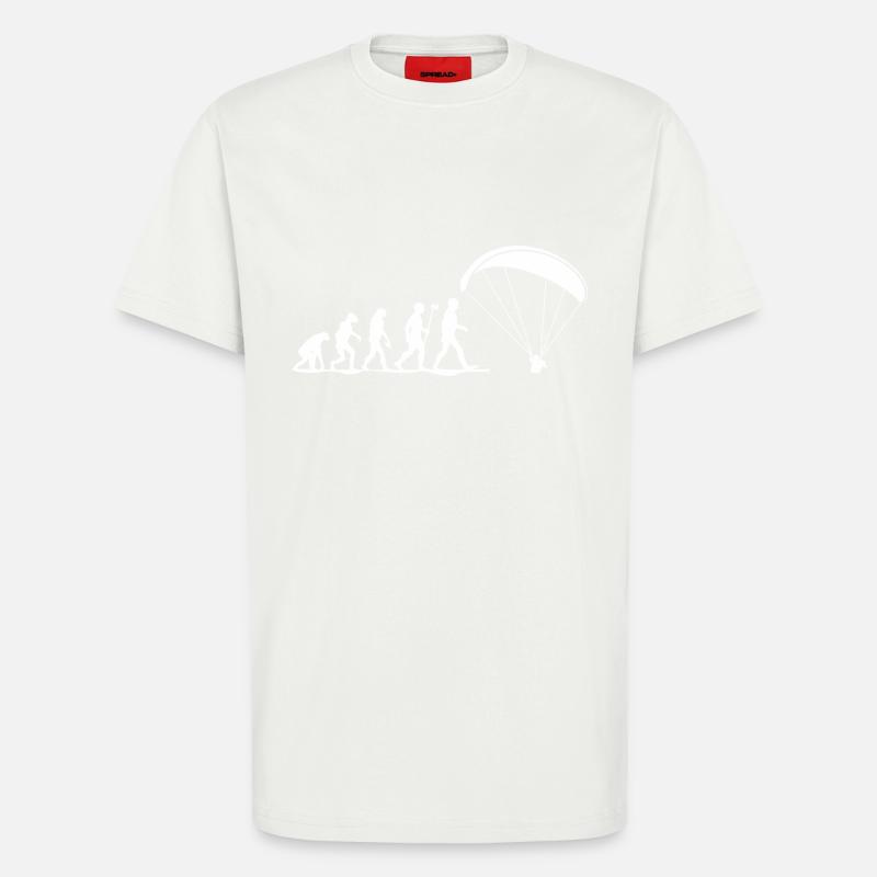 evolution paragliding - T-shirt bio décontracté fabriqué en UE - OFF WHITE
