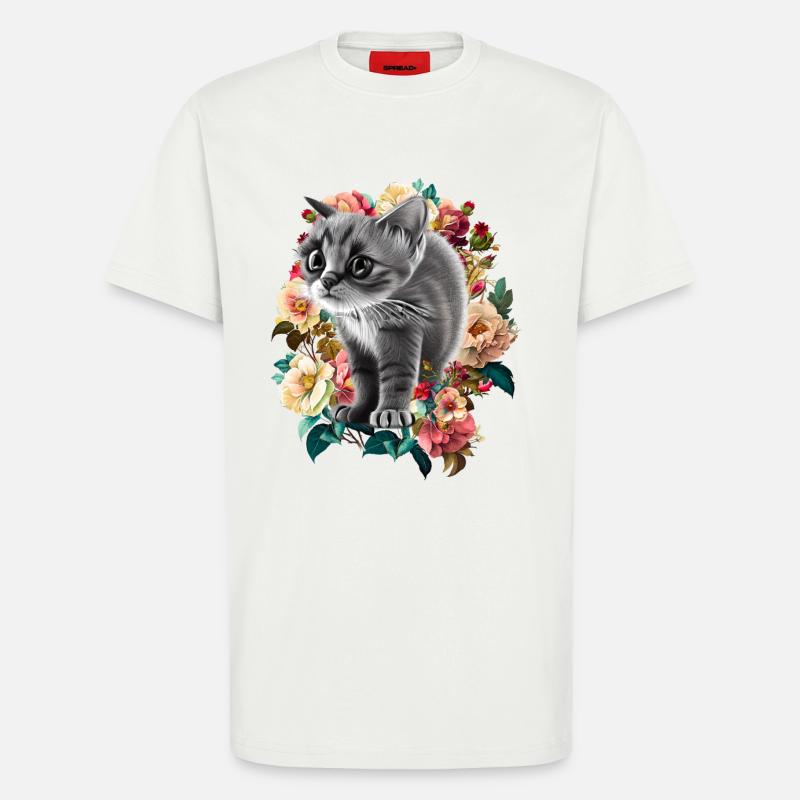Cat - T-Shirt - made by SPREAD - OFF WHITE