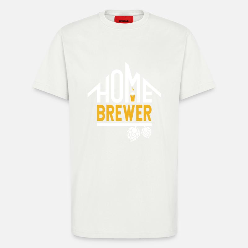 Logo du brasseur Hobby - T-shirt bio décontracté fabriqué en UE - OFF WHITE