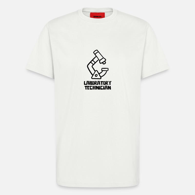 Laboratory Technician - Microscope - T-Shirt - made by SPREAD - OFF WHITE