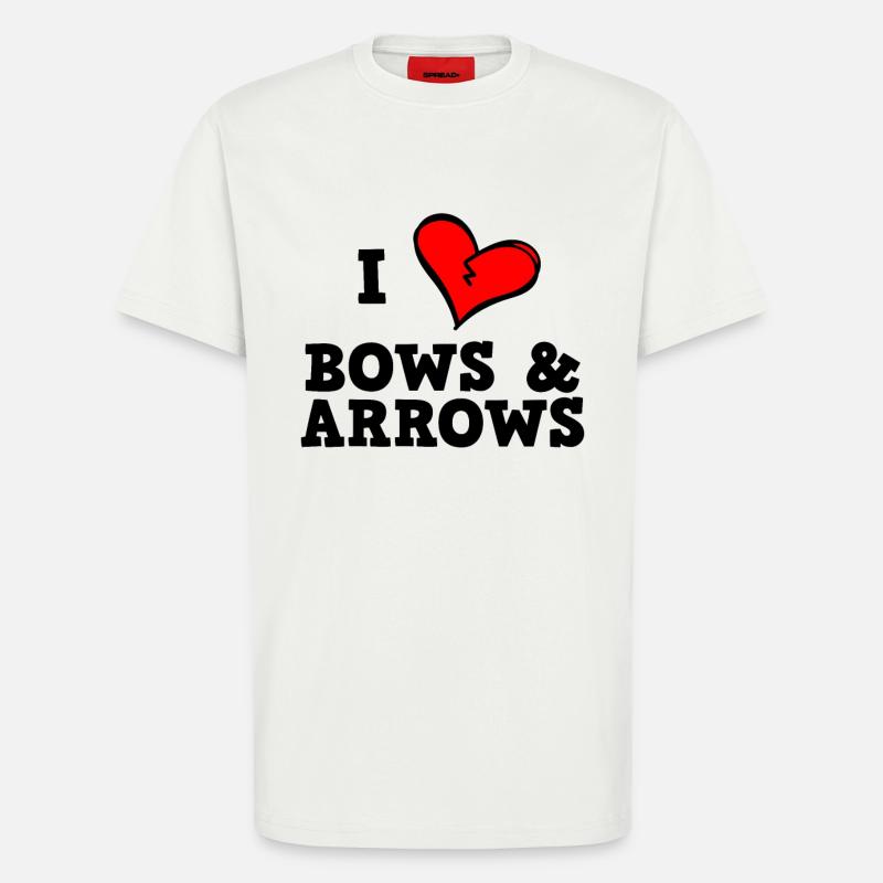 Ich liebe Pfeil und Bogen - T-Shirt - made by SPREAD - OFF WHITE