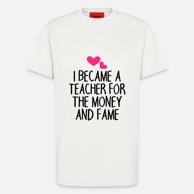 L’enseignant dit drôle - T-shirt bio décontracté fabriqué en UE - OFF WHITE