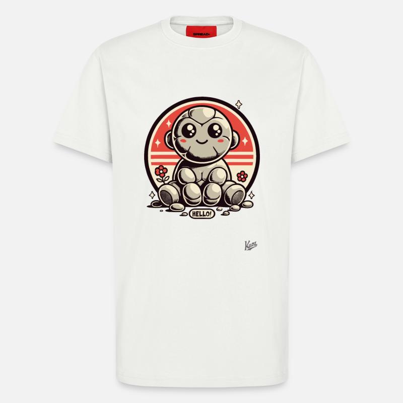 Hallo! Süßer Stein-Affe - T-Shirt - made by SPREAD - OFF WHITE