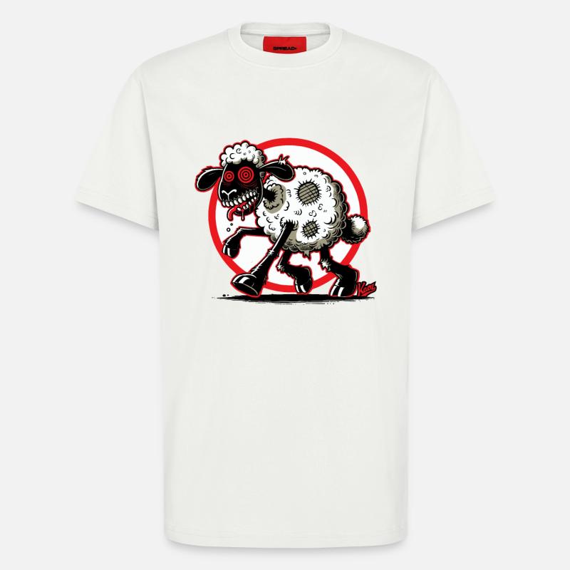 Schere das Zombie-Schaf! - T-Shirt - made by SPREAD - OFF WHITE