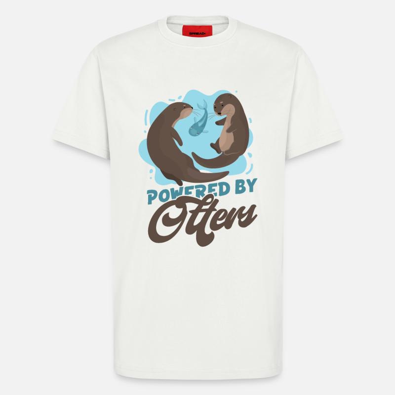Otter Powered By Otters - T-Shirt - made by SPREAD - OFF WHITE