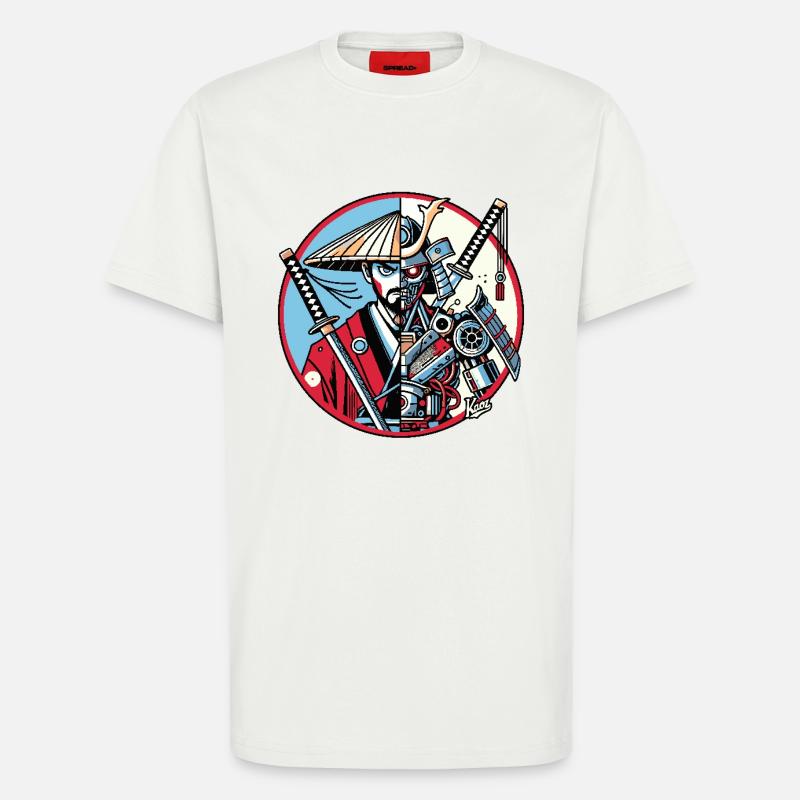 Samurai-Ronin oder Mecha-Shogun - T-Shirt - made by SPREAD - OFF WHITE