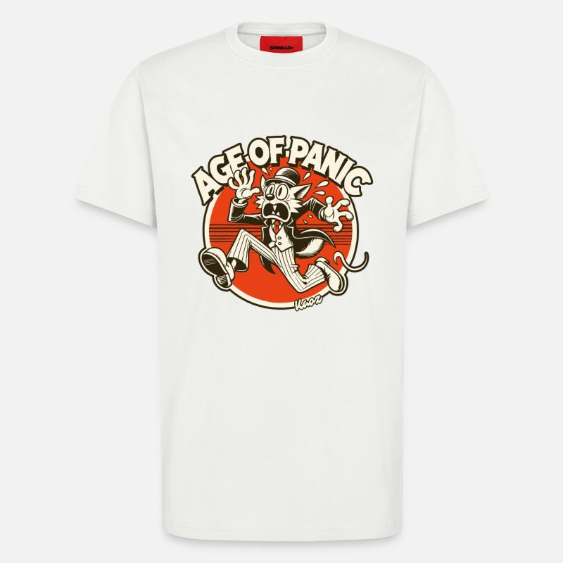 Dandy-Kater im Zeitalter der Panik - T-Shirt - made by SPREAD - OFF WHITE