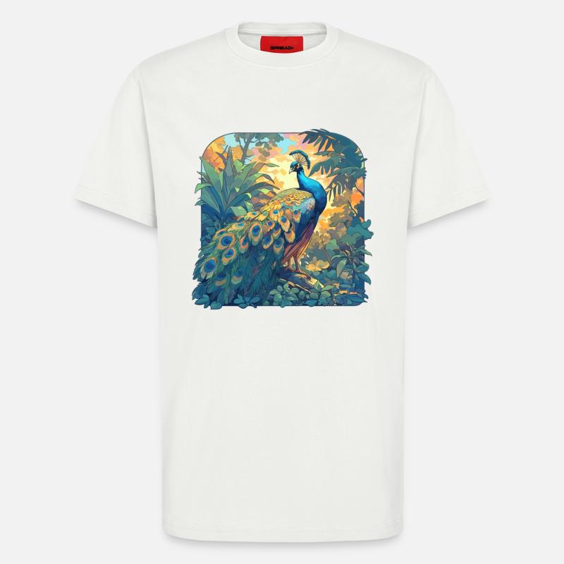 Peacocks Peacock - T-Shirt - made by SPREAD - OFF WHITE