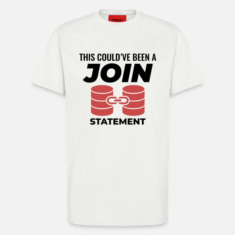Programmierdaten für SQL Join-Datenbankanweisungen - T-Shirt - made by SPREAD - OFF WHITE