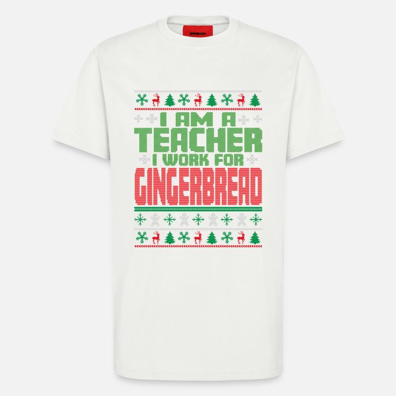 Lehrer Weihnachten Spruch - T-Shirt - made by SPREAD - OFF WHITE