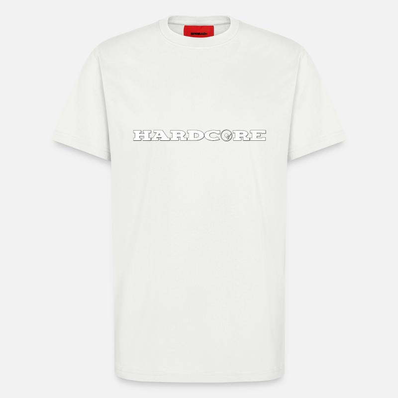 hard-core8 - T-shirt bio décontracté fabriqué en UE - OFF WHITE