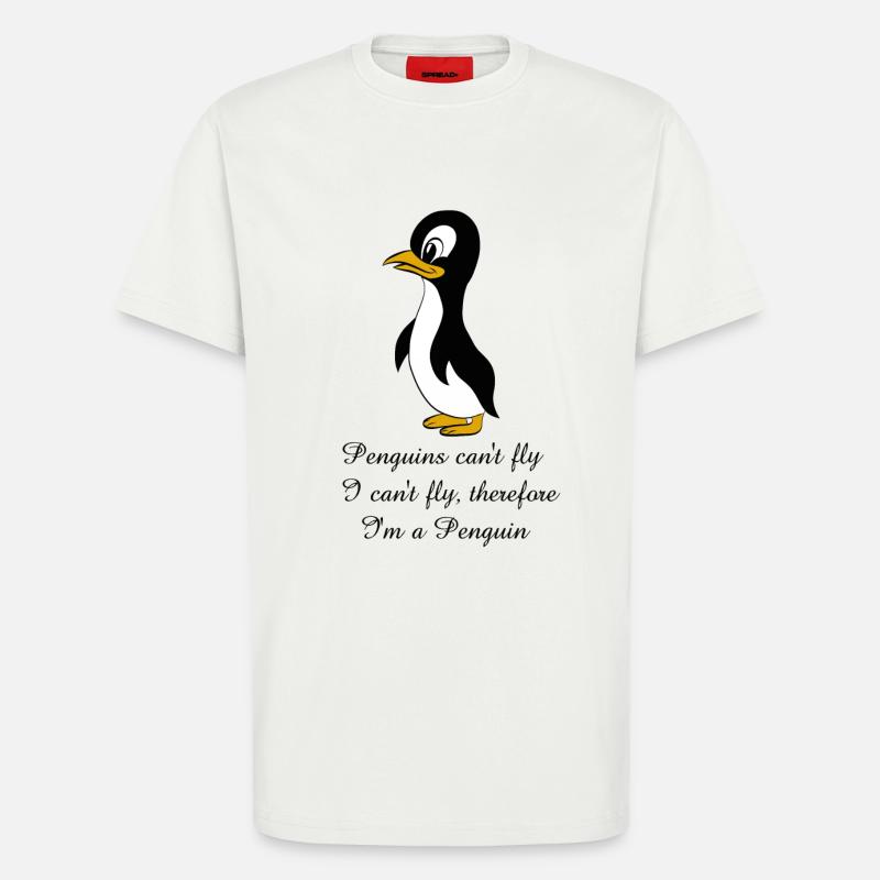 Pinguin Sprüche - T-Shirt - made by SPREAD - OFF WHITE