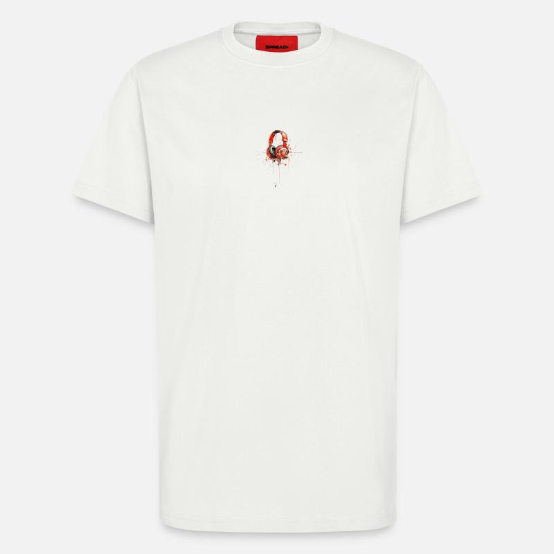 Kopfhörer Musik Comic - T-Shirt - made by SPREAD - OFF WHITE