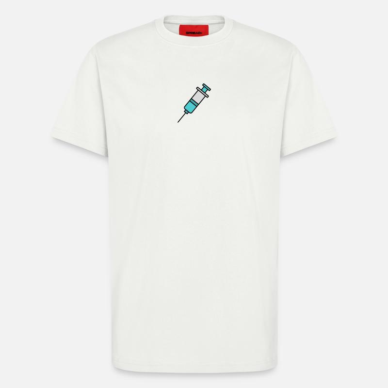 Spritze | Pro Impfung & Wissenschaft Statement - T-Shirt - made by SPREAD - OFF WHITE