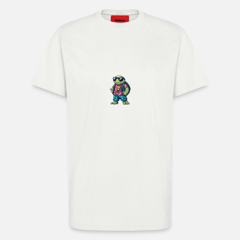 Schildkröte Comic Cool Sommer - T-Shirt - made by SPREAD - OFF WHITE