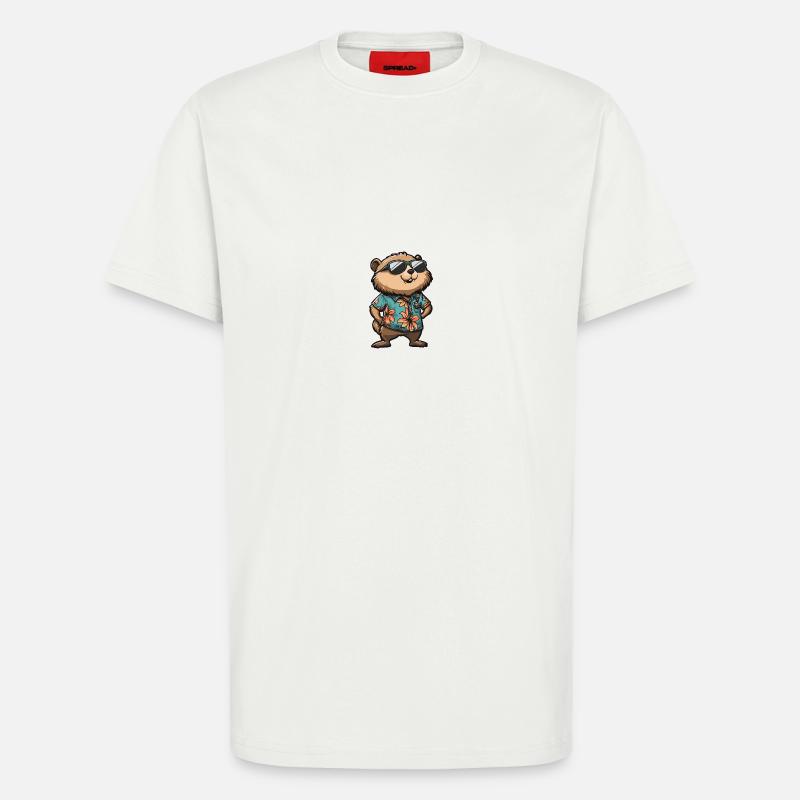 Biber Comic Cool Sommer - T-Shirt - made by SPREAD - OFF WHITE