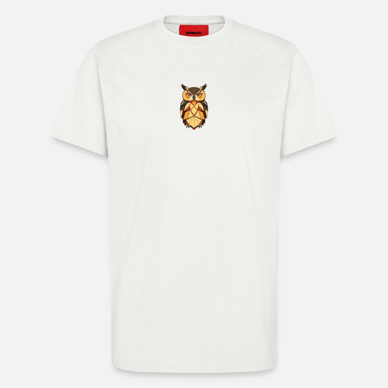 Geometrische Eule - T-Shirt - made by SPREAD - OFF WHITE