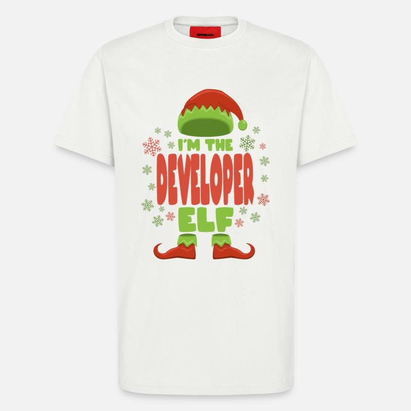 Software Developer Christmas Elf - T-Shirt - made by SPREAD - OFF WHITE