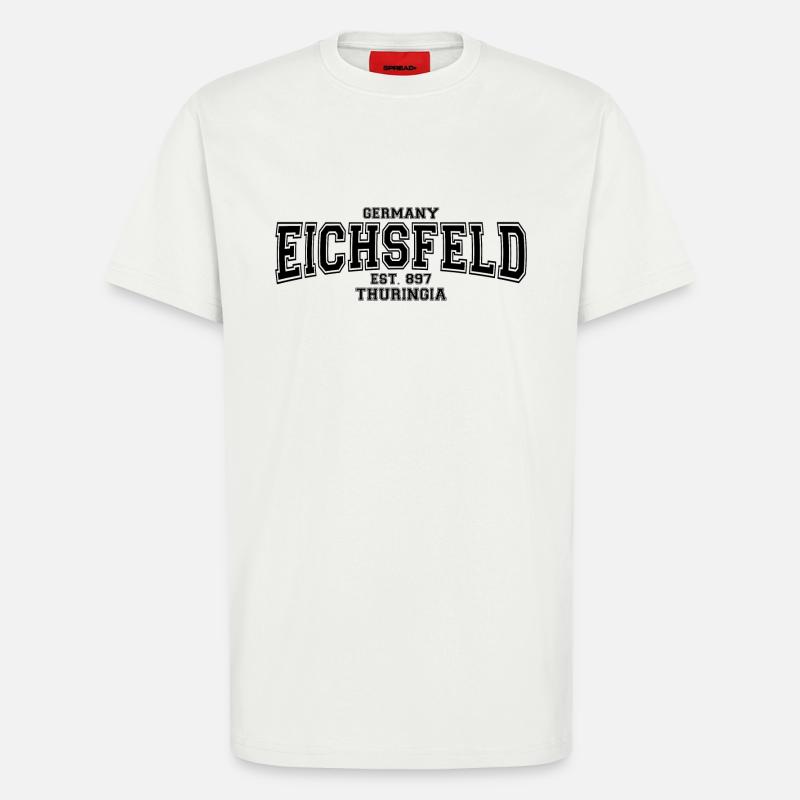 Eichsfeld Est. 897 Black - T-Shirt - made by SPREAD - OFF WHITE
