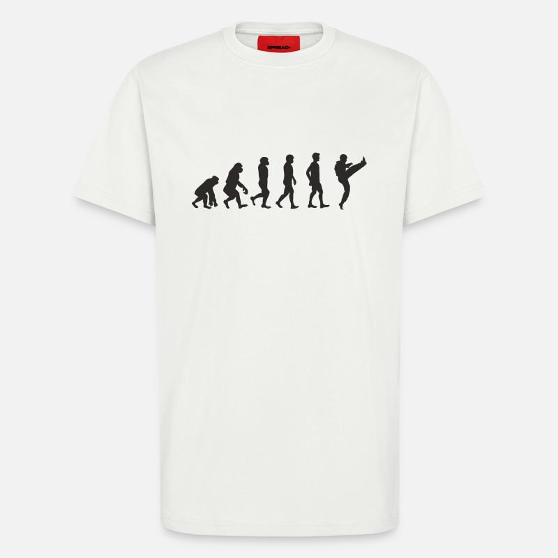 Evolution Karate - T-shirt bio décontracté fabriqué en UE - OFF WHITE