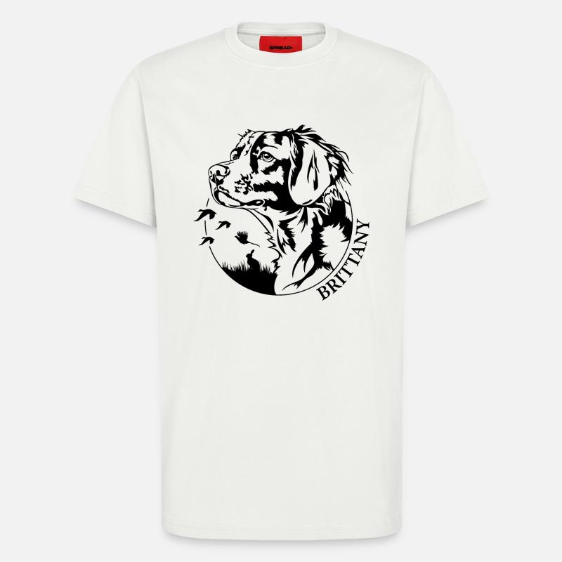 Brittany Jagdhund Jäger Jagdhunde Wilsigns - T-Shirt - made by SPREAD - OFF WHITE