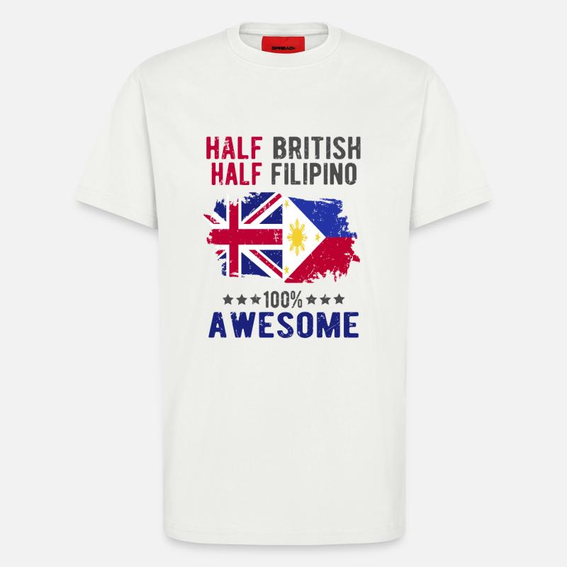 Halb Brite Halb Philippiner - T-Shirt - made by SPREAD - OFF WHITE