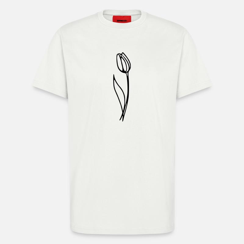 Tulipe - T-shirt bio décontracté fabriqué en UE - OFF WHITE