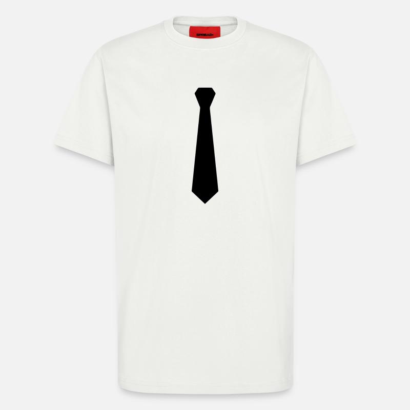 Krawatte - T-Shirt - made by SPREAD - OFF WHITE