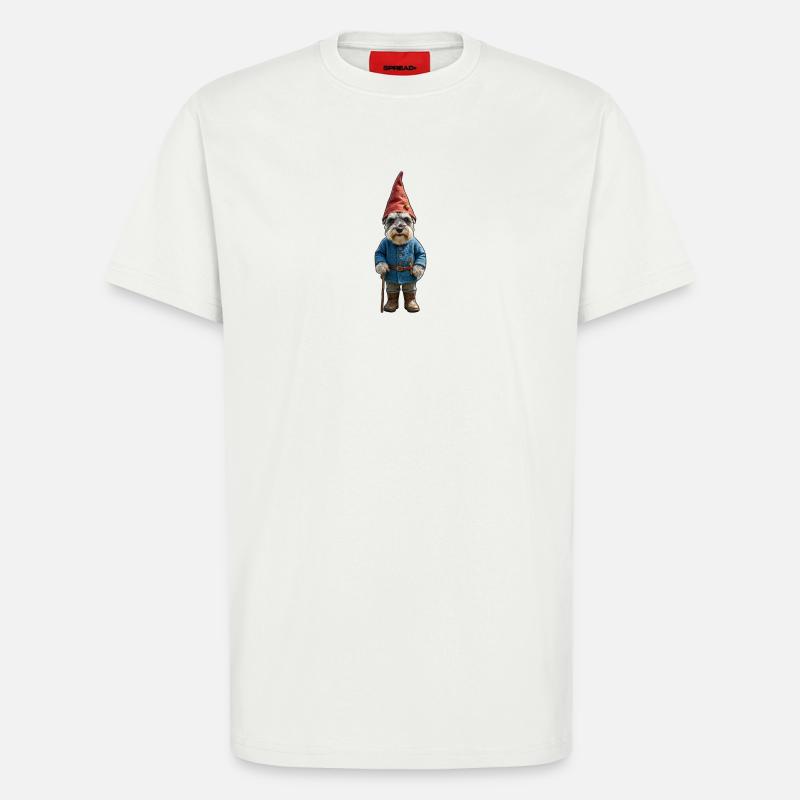 Gartenzwerg Schnauzer Zauber - T-Shirt - made by SPREAD - OFF WHITE