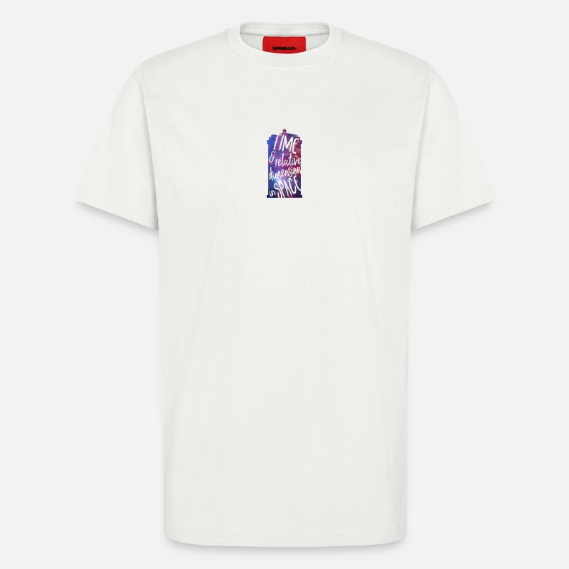 Temps et dimension relative dans l’espace - T-shirt bio décontracté fabriqué en UE - OFF WHITE