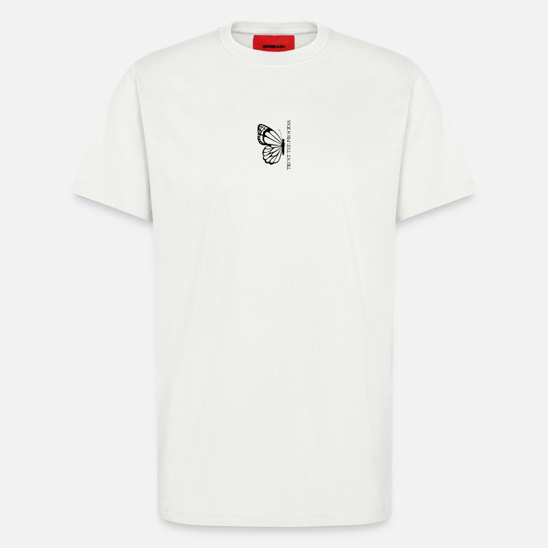 Trust the Process Butterfly Minimal Tee - T-Shirt - made by SPREAD - OFF WHITE