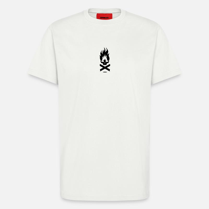 Feuer Symbol mit Skull - T-Shirt - made by SPREAD - OFF WHITE