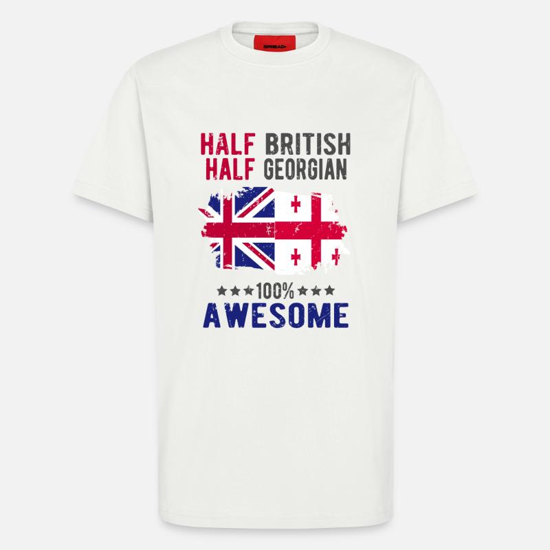 Halb Brite Halb Georgier - T-Shirt - made by SPREAD - OFF WHITE