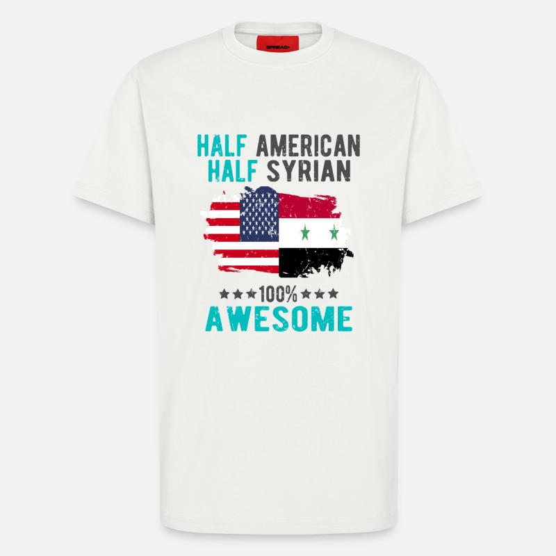 Halb Amerikaner Halb Syrier - T-Shirt - made by SPREAD - OFF WHITE