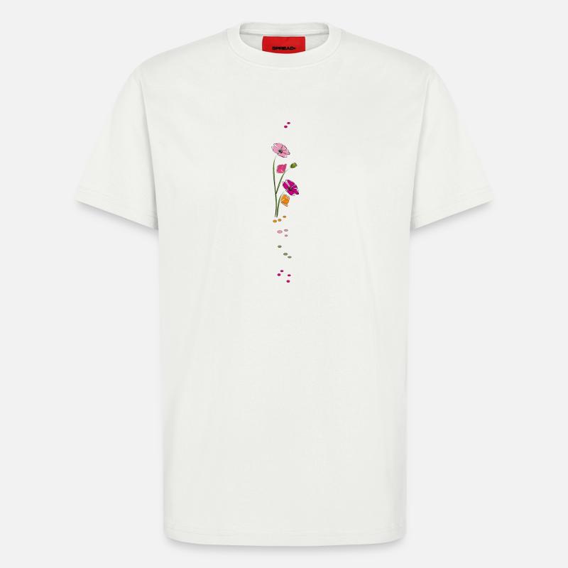 Blütenranke - T-Shirt - made by SPREAD - OFF WHITE