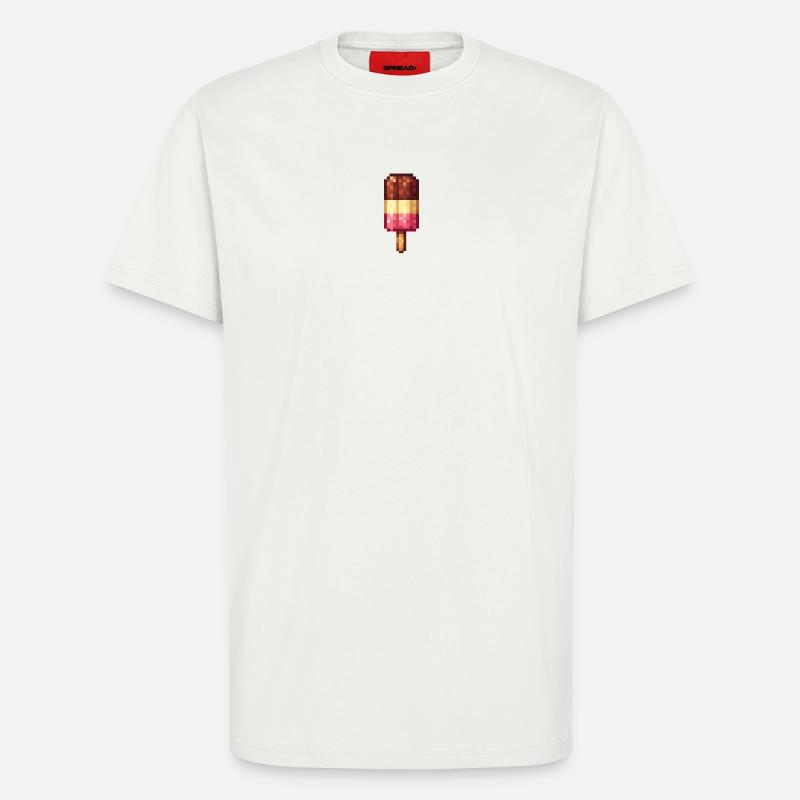Retro Pixel Eis am Stiel - T-Shirt - made by SPREAD - OFF WHITE