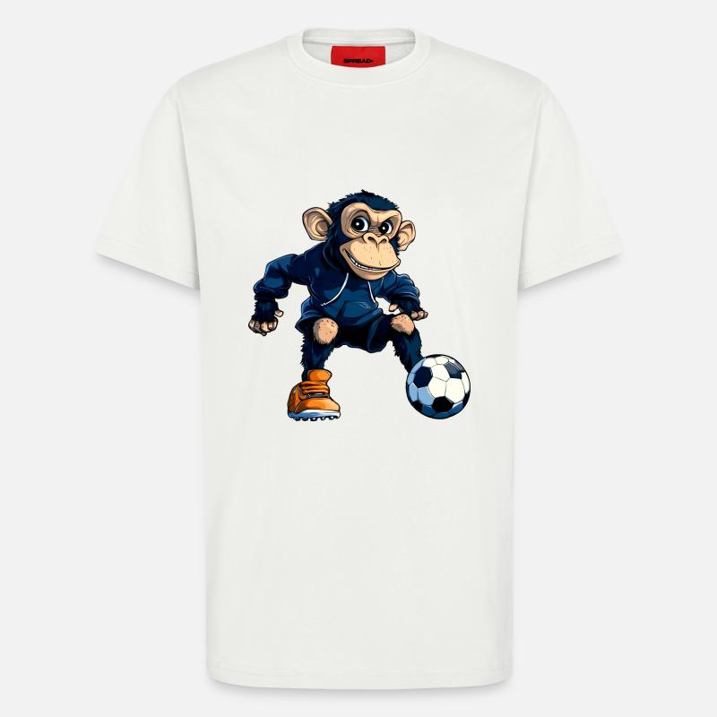 Fussball Schimpanse - T-Shirt - made by SPREAD - OFF WHITE
