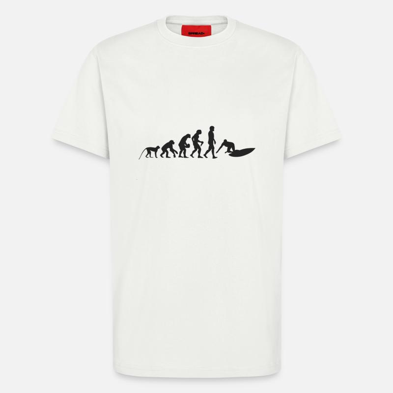 Surf evolution - T-Shirt - made by SPREAD - OFF WHITE