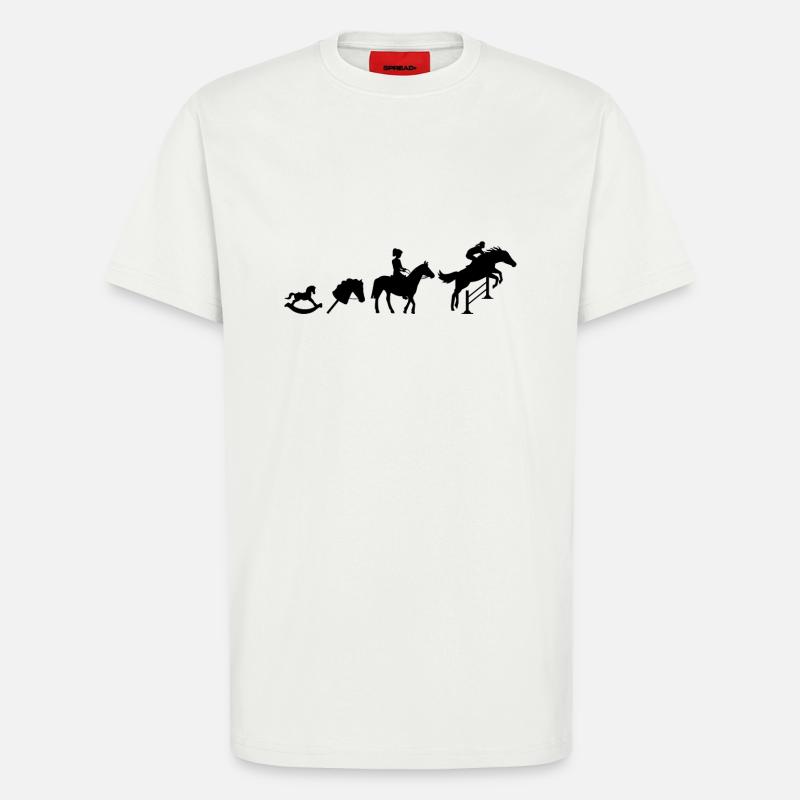 Evolution Springreiter - T-Shirt - made by SPREAD - OFF WHITE