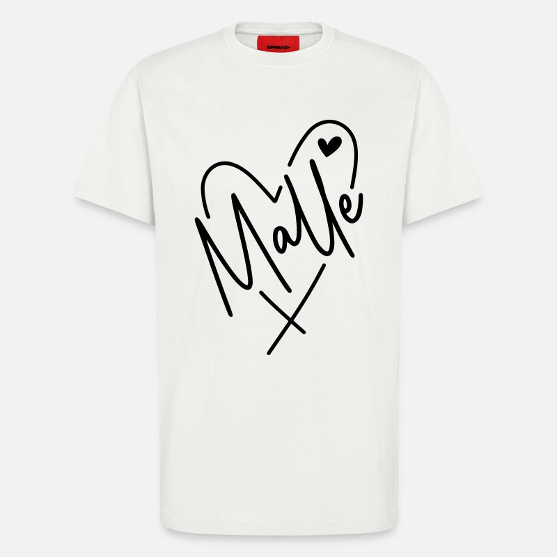 Malle Herz - T-Shirt - made by SPREAD - OFF WHITE