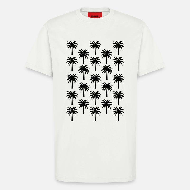 Palm Tree Pattern Black Palm Tree - T-Shirt - made by SPREAD - OFF WHITE
