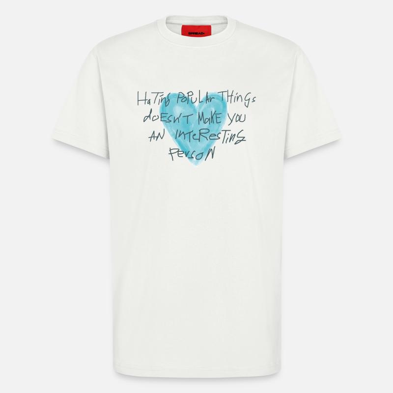Herz mit Statement - T-Shirt - made by SPREAD - OFF WHITE