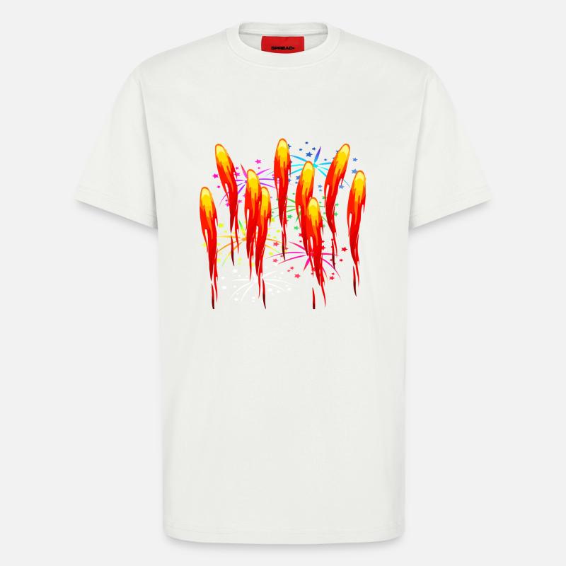 Feuer firework fire Feuerwerk - T-Shirt - made by SPREAD - OFF WHITE