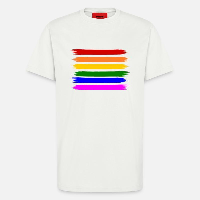 Regenbogen Regenbogenfahne - T-Shirt - made by SPREAD - OFF WHITE