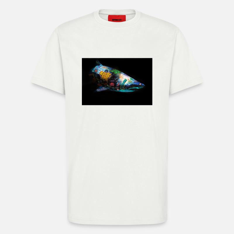 Graffiti Requin von Blach® - T-Shirt - made by SPREAD - OFF WHITE