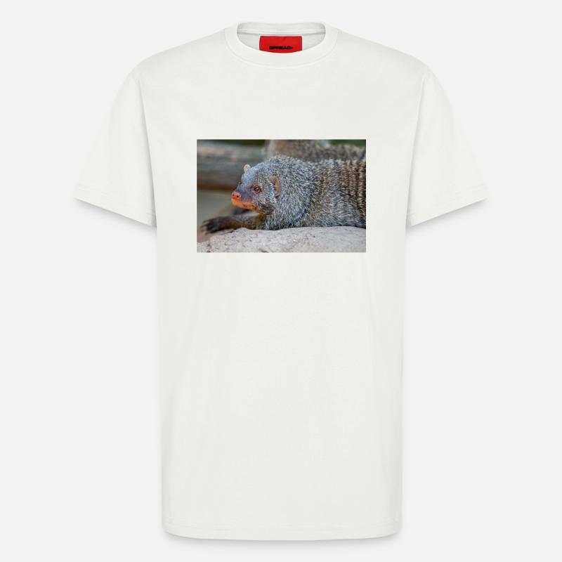 Gebänderte Manguste oder Zebramanguste Zebramanguste - T-Shirt - made by SPREAD - OFF WHITE