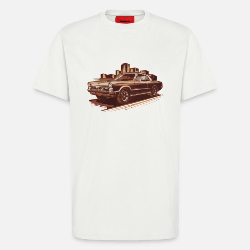 1966 GTO Oldtimer Altes Auto - T-Shirt - made by SPREAD - OFF WHITE