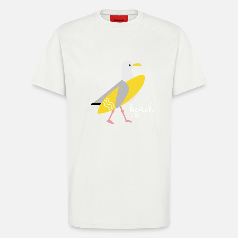 Surfer Möwe - T-Shirt - made by SPREAD - OFF WHITE